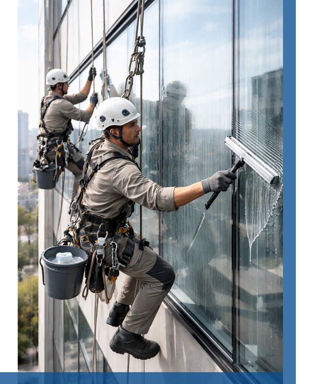 Мойка окон альпинистами в Владикавказе от 4639 р. | ВЫСОТНИК-Вкз