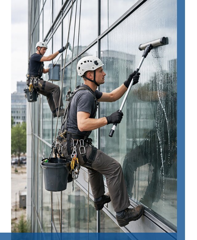 Мойка витражей альпинистами в Владикавказе от 722 р. под ключ|ВЫСОТНИК-Вкз