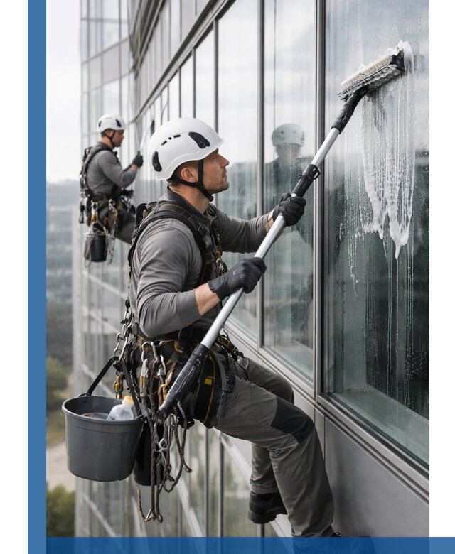 Высотная мойка сплошного остекления с выездом в Владикавказе