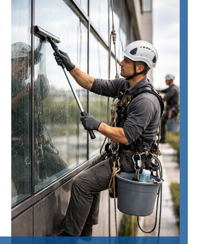 Мойка стеклянных фасадов в Владикавказе от 206 р. | ВЫСОТНИК-Вкз