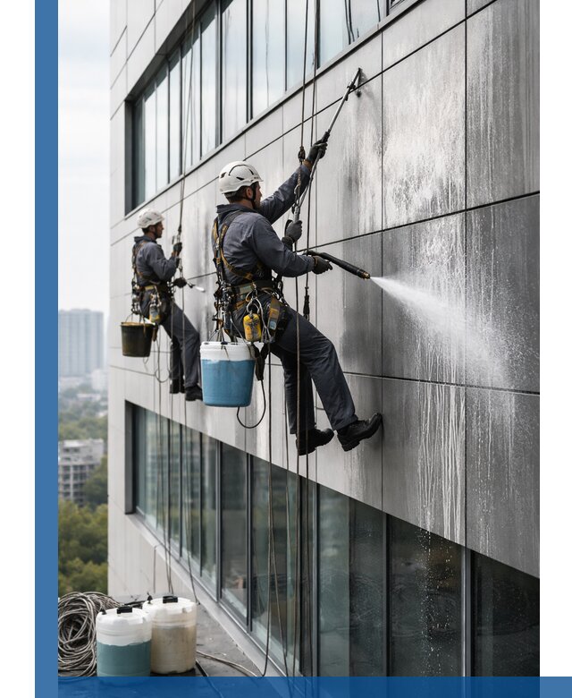 Профессиональная мойка вентилируемых фасадов в Владикавказе