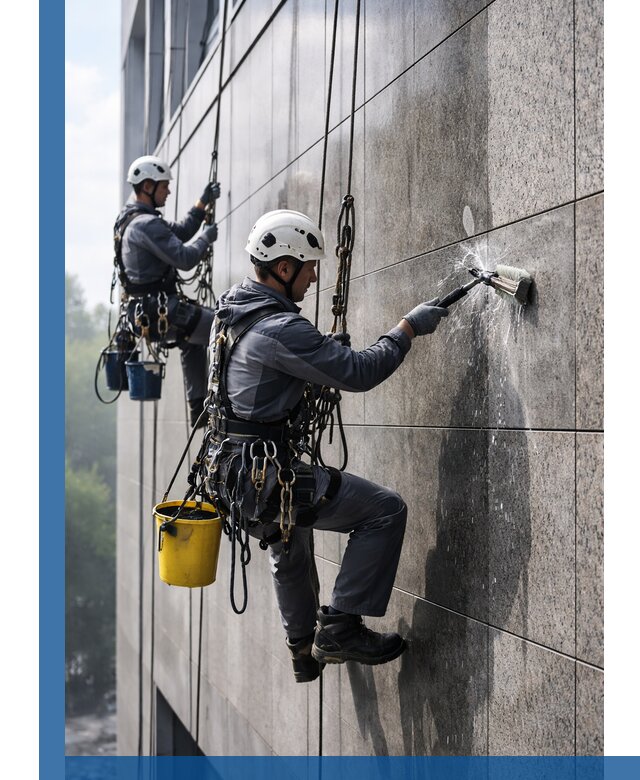 Профессиональная мойка фасада из керамогранита в Владикавказе