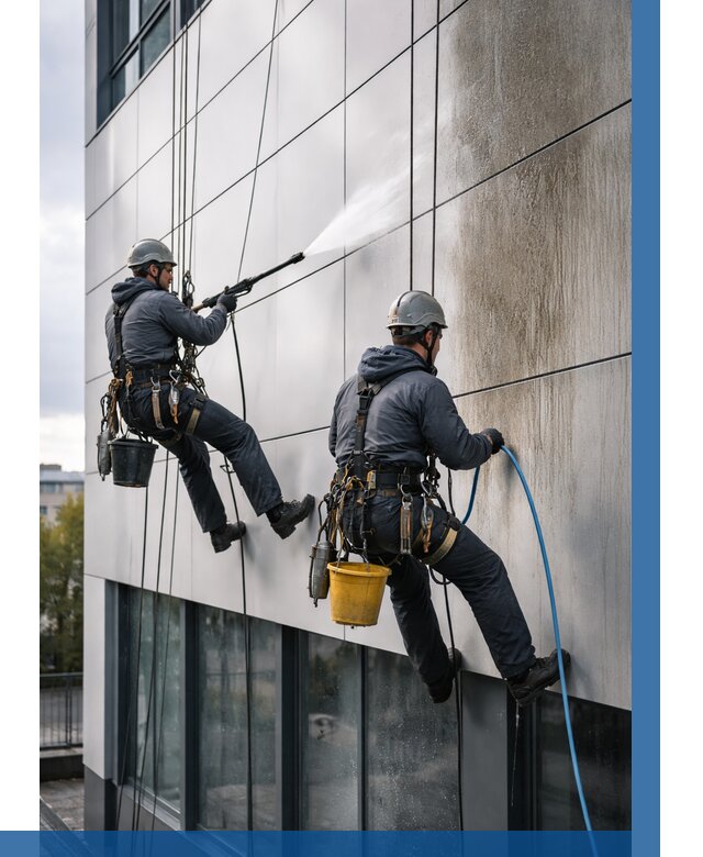 Мойка фасада из композита в Владикавказе по цене от 309 р. | ВЫСОТНИК-Вкз