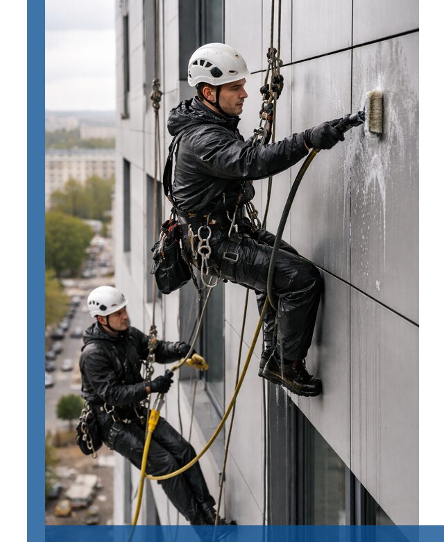 Профессиональная мойка фасада из композита в Владикавказе