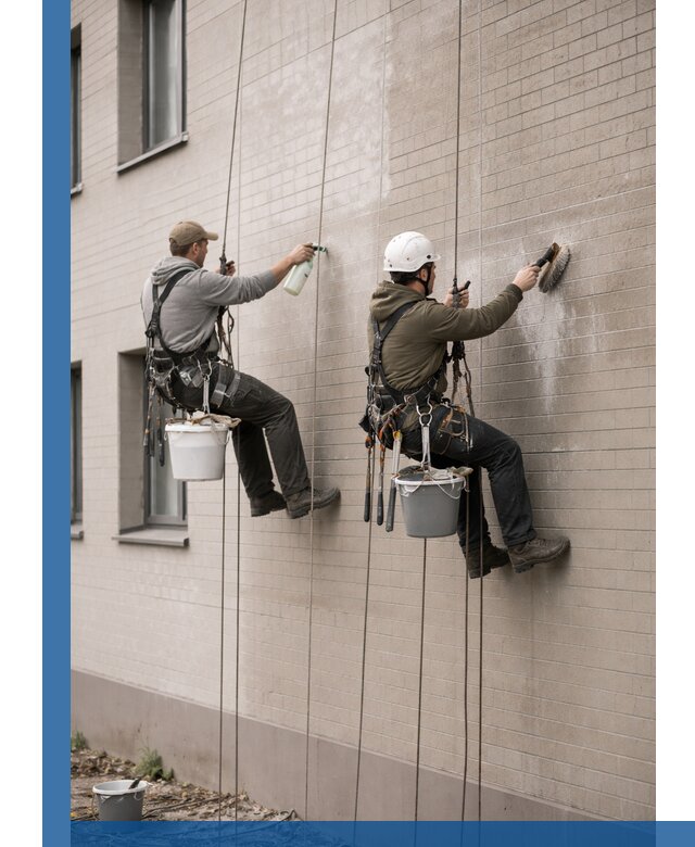 Удаление высолов с фасада зданий в Владикавказе без повреждений и следов