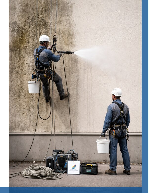 Очистка фасада от плесени в Владикавказе от 309 р. | ВЫСОТНИК-Вкз