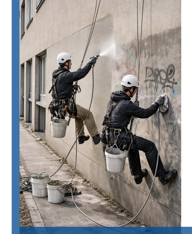 Антиграффити покрытие фасада с защитой от надписей в Владикавказе