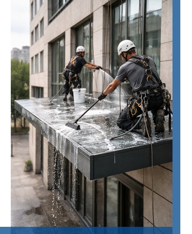 Мойка козырьков и навесов в Владикавказе от 3608 р. | ВЫСОТНИК-Вкз