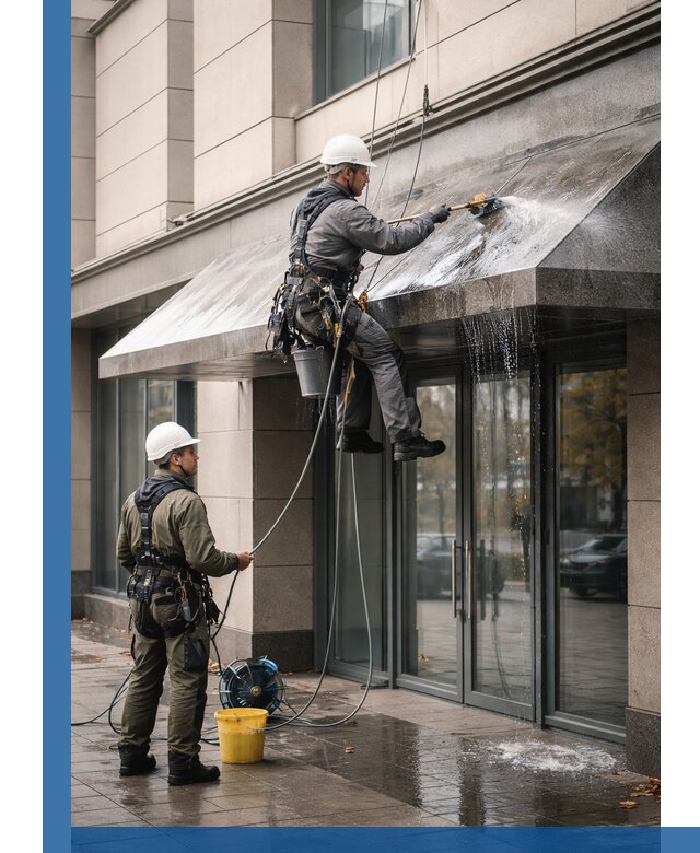 Профессиональная мойка козырьков и навесов в Владикавказе