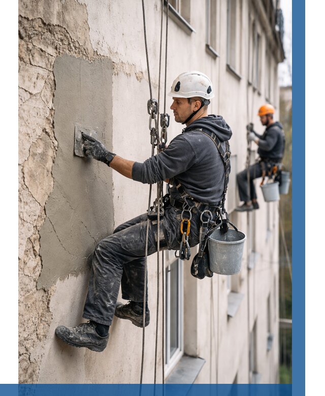 Восстановление штукатурки фасада в Владикавказе от 1237 р. | ВЫСОТНИК-Вкз