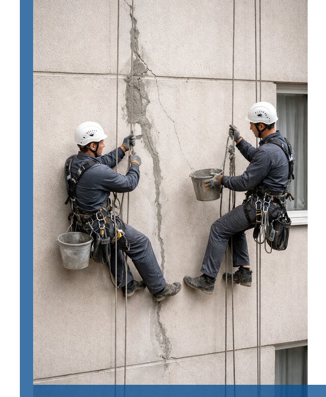 Заделка трещин на фасаде в Владикавказе с гарантийным ремонтом