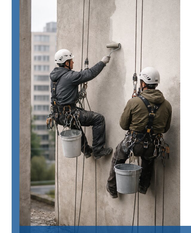 Покраска фасадов высотными альпинистами в Владикавказе с гарантией