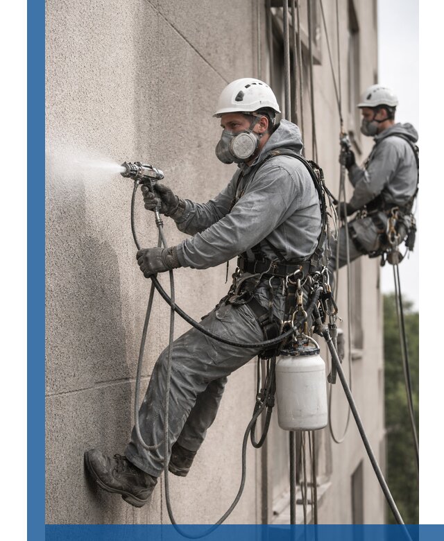 Безвоздушная покраска фасадов зданий в Владикавказе профессионально