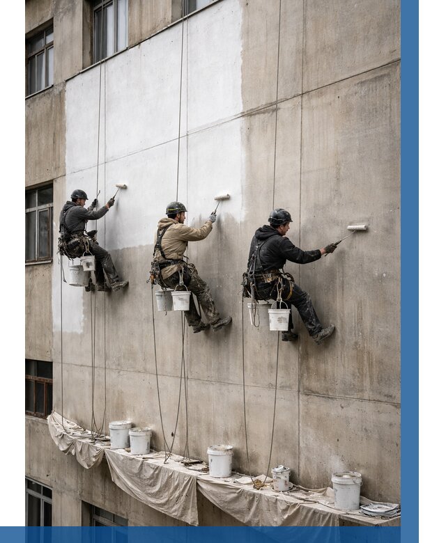 Покраска бетонного фасада в Владикавказе от 361 р за м2 | ВЫСОТНИК-Вкз