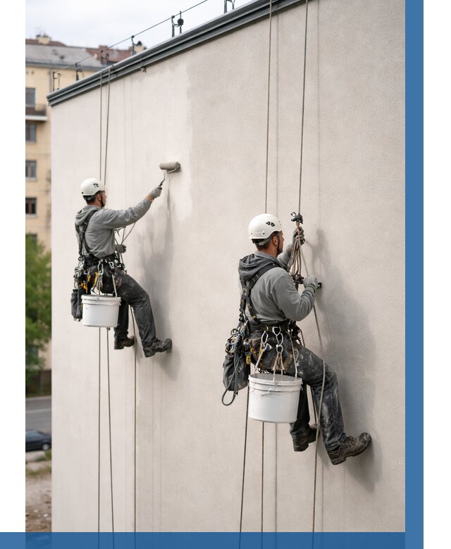 Покраска оштукатуренного фасада в Владикавказе от 330 р. | ВЫСОТНИК-Вкз