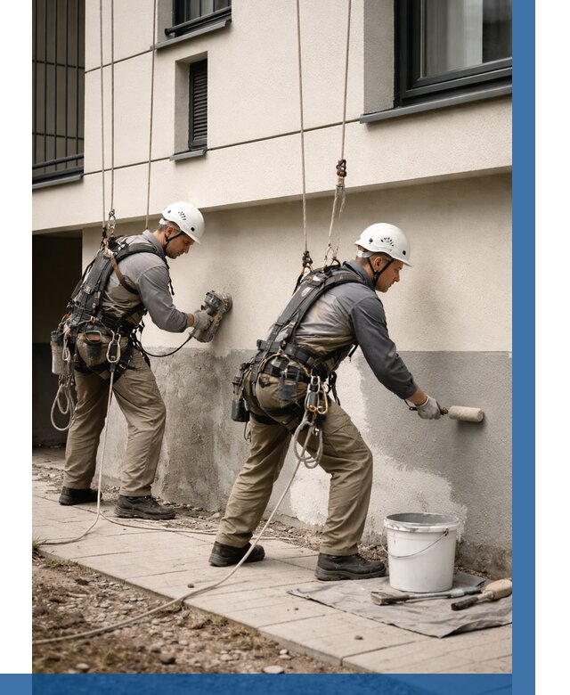 Окраска цоколя здания в Владикавказе от 464 р. под ключ | ВЫСОТНИК-Вкз