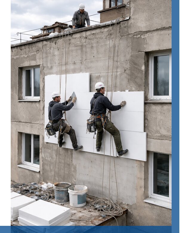 Утепление фасада пенополистиролом в Владикавказе от 1855 р. | ВЫСОТНИК-Вкз