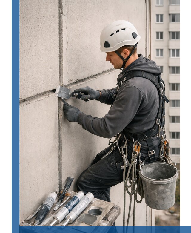 Ремонт межпанельных швов в Владикавказе герметизация и восстановление