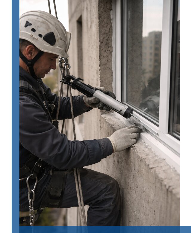 Герметизация оконных швов снаружи в Владикавказе профессионально