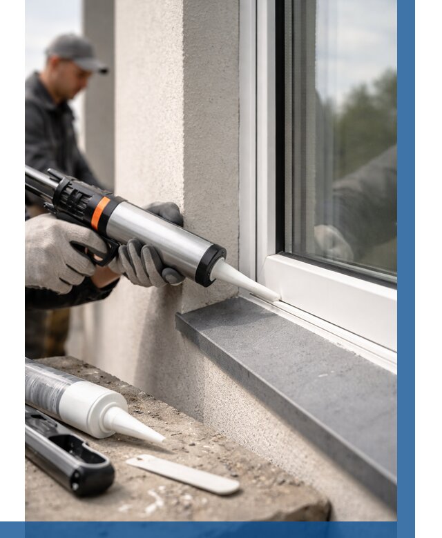 Герметизация монтажных швов окон в Владикавказе от 670 р. | ВЫСОТНИК-Вкз