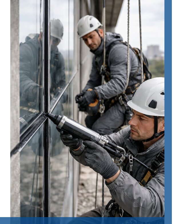 Герметизация витражных швов в Владикавказе от 670 р. | ВЫСОТНИК-Вкз