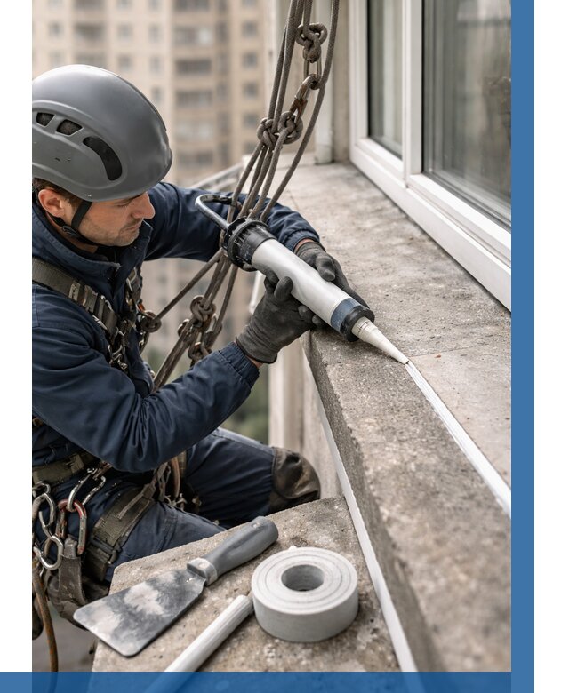 Герметизация балконного козырька в Владикавказе от 4639 р. | ВЫСОТНИК-Вкз