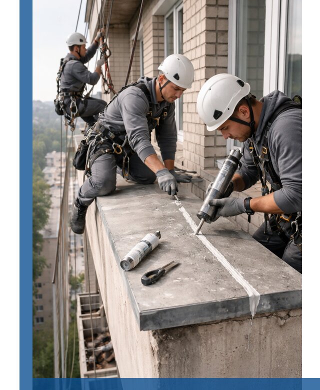 Герметизация балконного козырька в Владикавказе профессионально