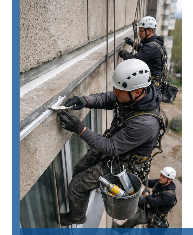 Герметизация примыкания балкона в Владикавказе под ключ с гарантией