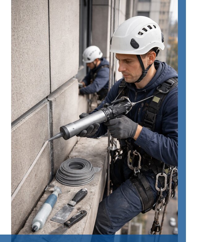 Герметизация деформационных швов фасада в Владикавказе от 722 | ВЫСОТНИК-Вкз