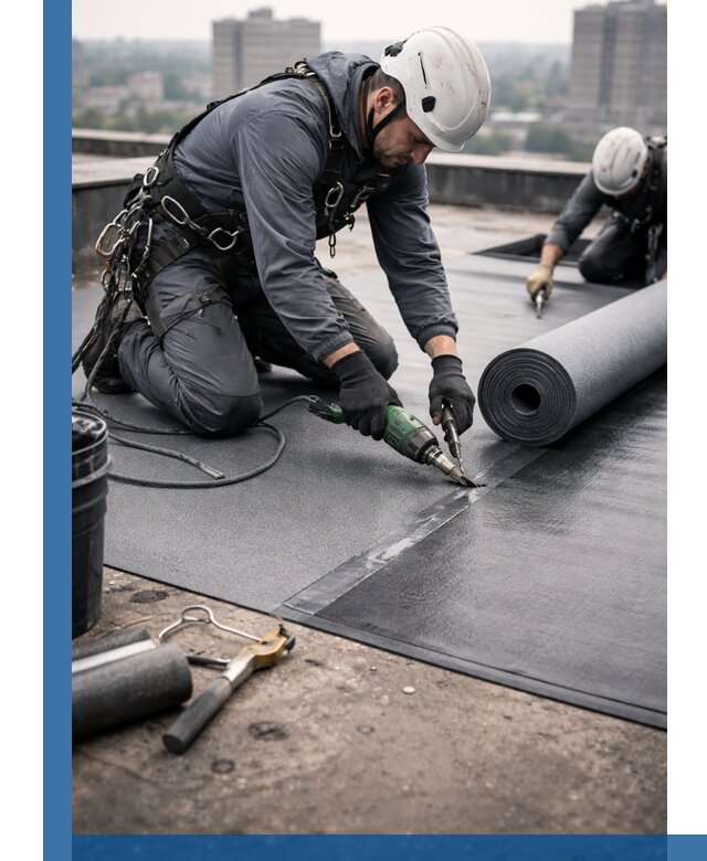 Ремонт мягкой кровли в Владикавказе с выездом промальпинистов