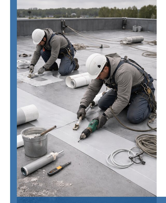 Ремонт мембранной кровли в Владикавказе качественно и с гарантией