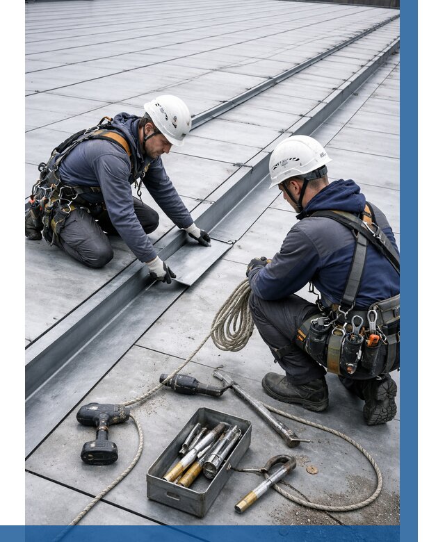 Ремонт фальцевой кровли в Владикавказе от 722 р. | ВЫСОТНИК-Вкз