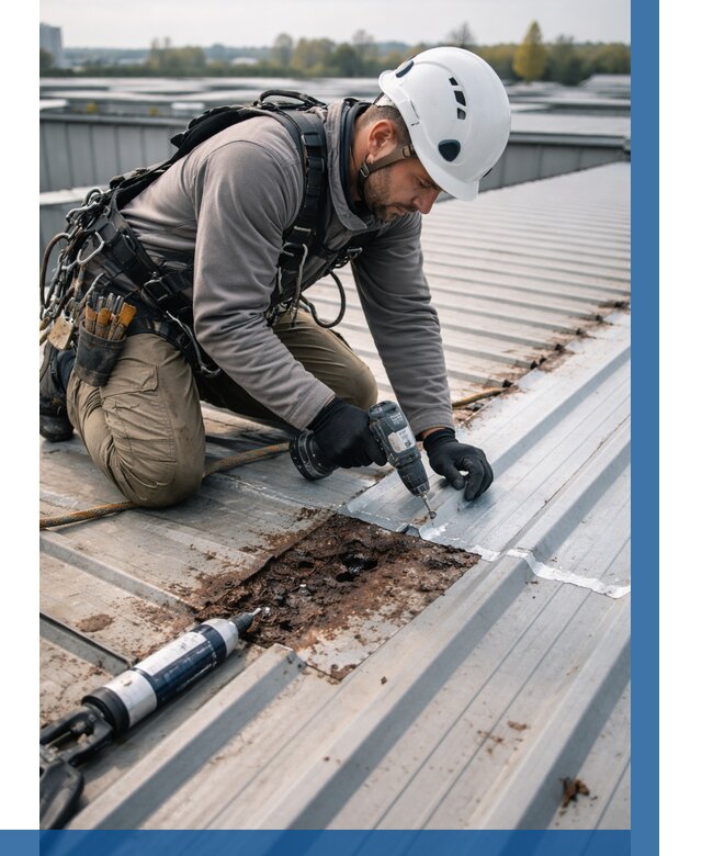 Ремонт профнастила на кровле в Владикавказе от 722 р. | ВЫСОТНИК-Вкз