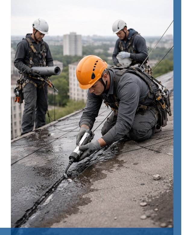 Устранение протечек кровли в Владикавказе от 12370 р. | ВЫСОТНИК-Вкз