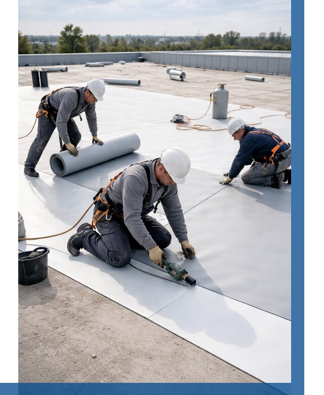 Монтаж мембранной кровли под ключ в Владикавказе от 1237 р. | ВЫСОТНИК-Вкз