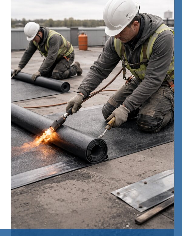 Монтаж наплавляемой кровли в Владикавказе от 876 р. — ВЫСОТНИК-Вкз