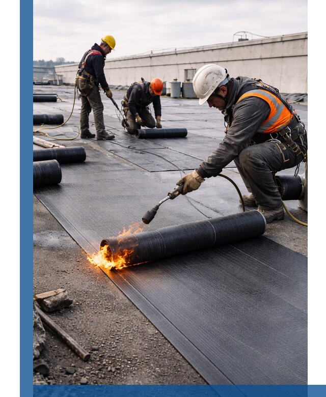 Монтаж наплавляемой кровли в Владикавказе профессионально