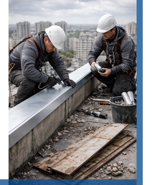 Замена парапетных крышек под ключ в Владикавказе от 1237 р. | ВЫСОТНИК-Вкз