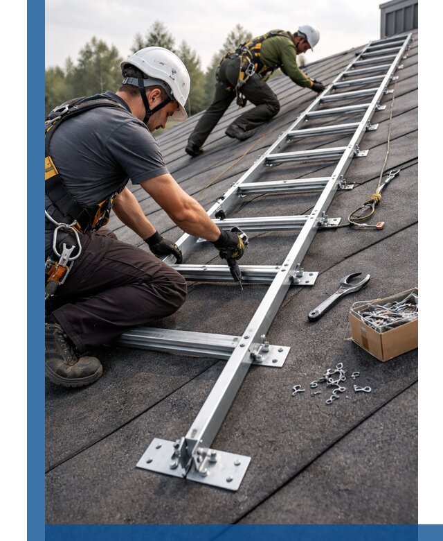 Профессиональный монтаж кровельной лестницы в Владикавказе под ключ