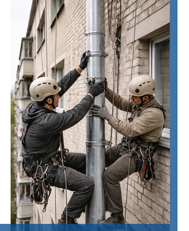 Замена водосточных труб в Владикавказе от 6700 р. | ВЫСОТНИК-Вкз