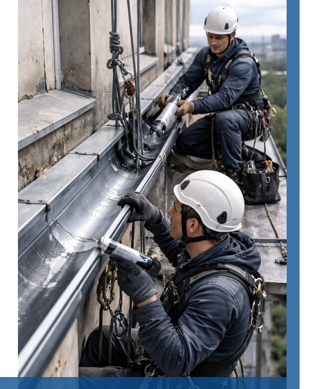 Ремонт водосточных желобов в Владикавказе от 6700 р. | ВЫСОТНИК-Вкз