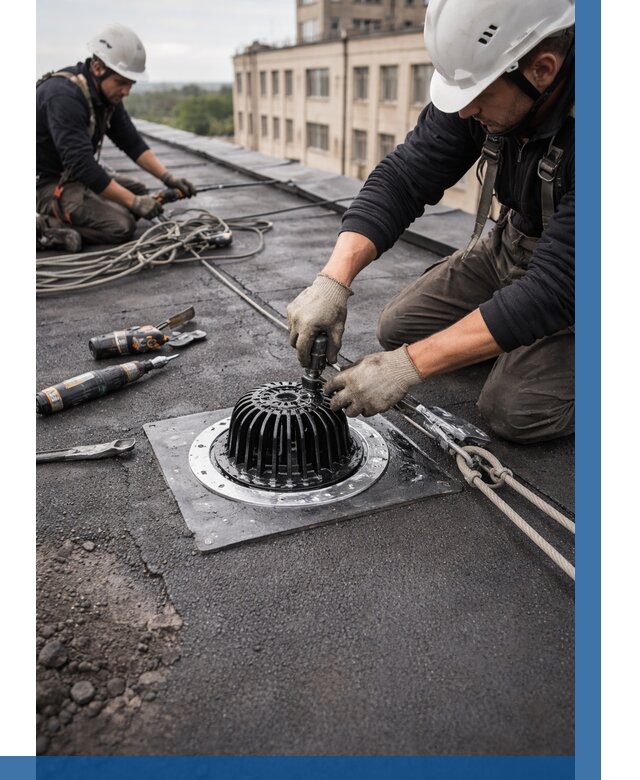 Установка водосточных воронок в Владикавказе цена от 3608 р. | ВЫСОТНИК-Вкз