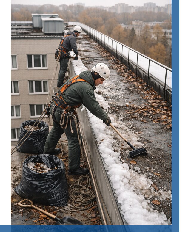 Очистка кровли по периметру в Владикавказе от 567 р. | ВЫСОТНИК-Вкз