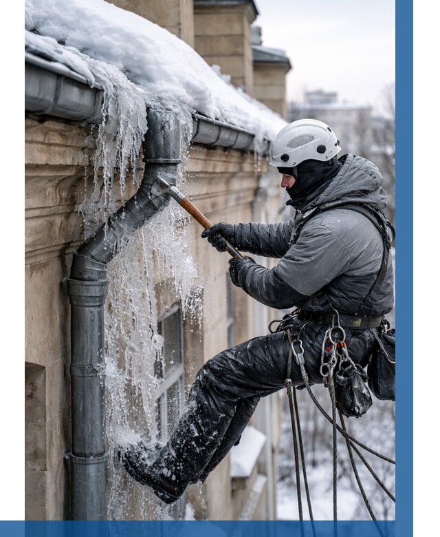 Очистка водостоков от льда в Владикавказе от 3608 р. | ВЫСОТНИК-Вкз