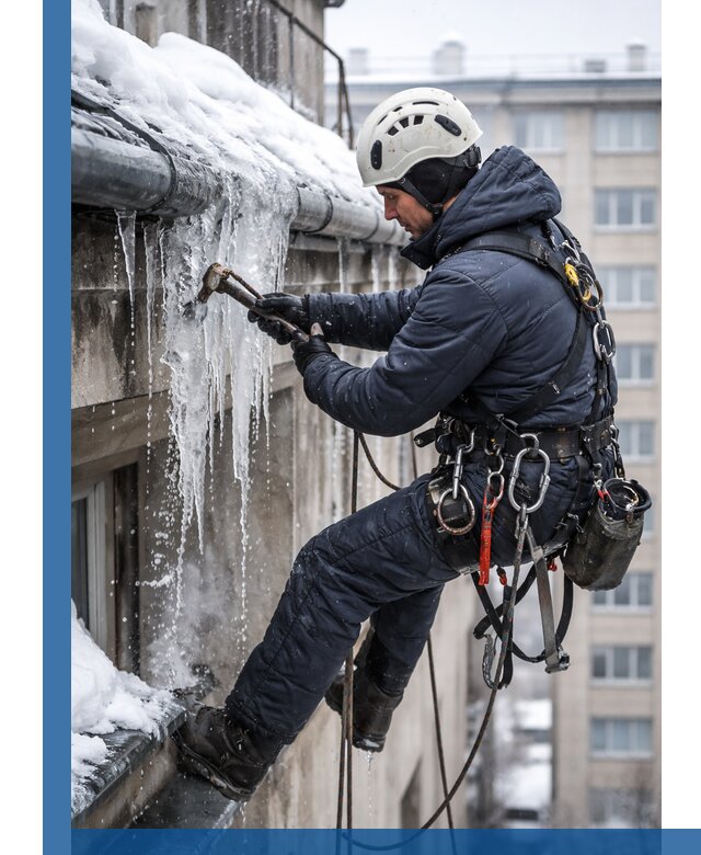 Удаление наледи и чистка водостоков в Владикавказе оперативно и безопасно