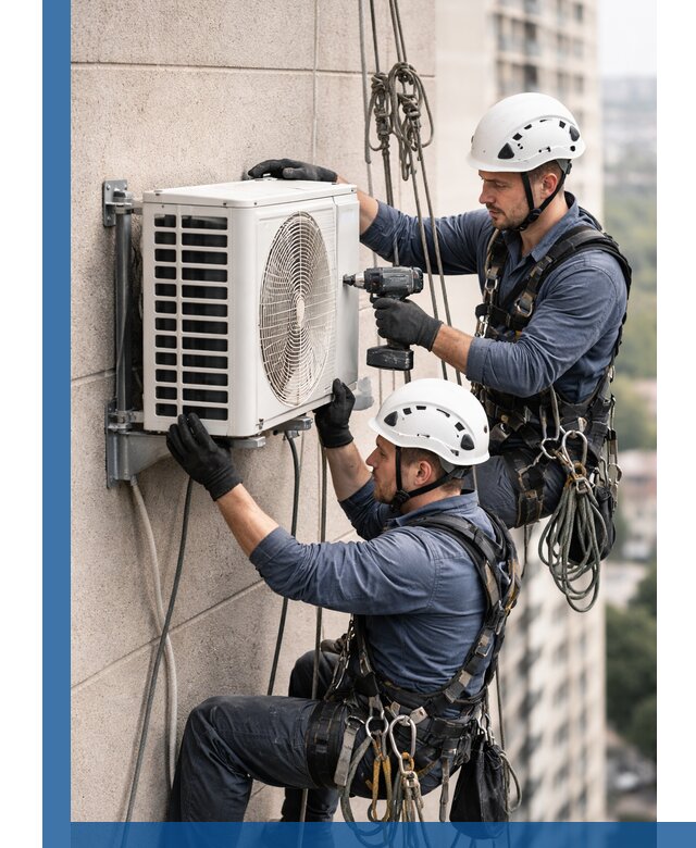 Монтаж внешнего блока кондиционера в Владикавказе установка и крепление