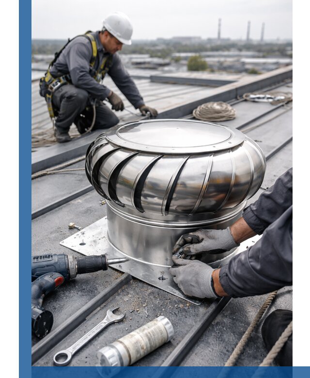 Установка дефлекторов на кровле в Владикавказе профессионально