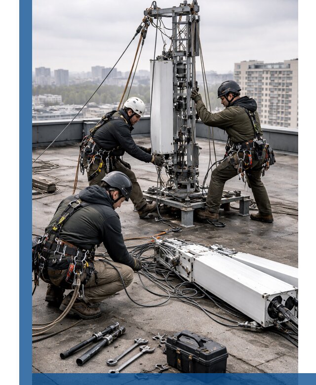 Демонтаж антенн на крыше зданий в Владикавказе с гарантией