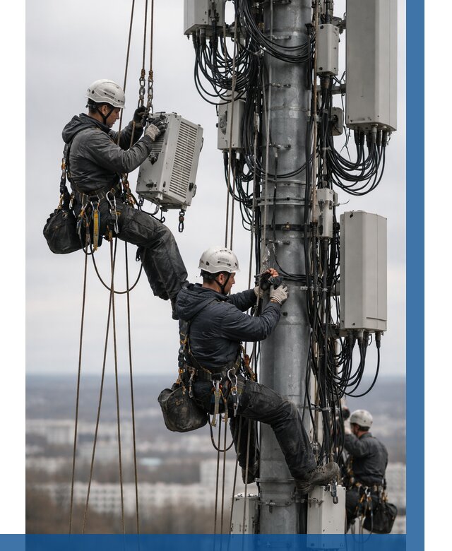 Монтаж оборудования связи на мачте в Владикавказе от 7731 р. | ВЫСОТНИК-Вкз