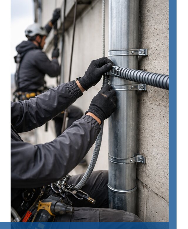 Монтаж гофры для кабеля в Владикавказе от 309 р. | ВЫСОТНИК-Вкз